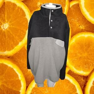 Southern Grit 1/4 Snap Gray and Black‎ Fleece Shirt Size Large